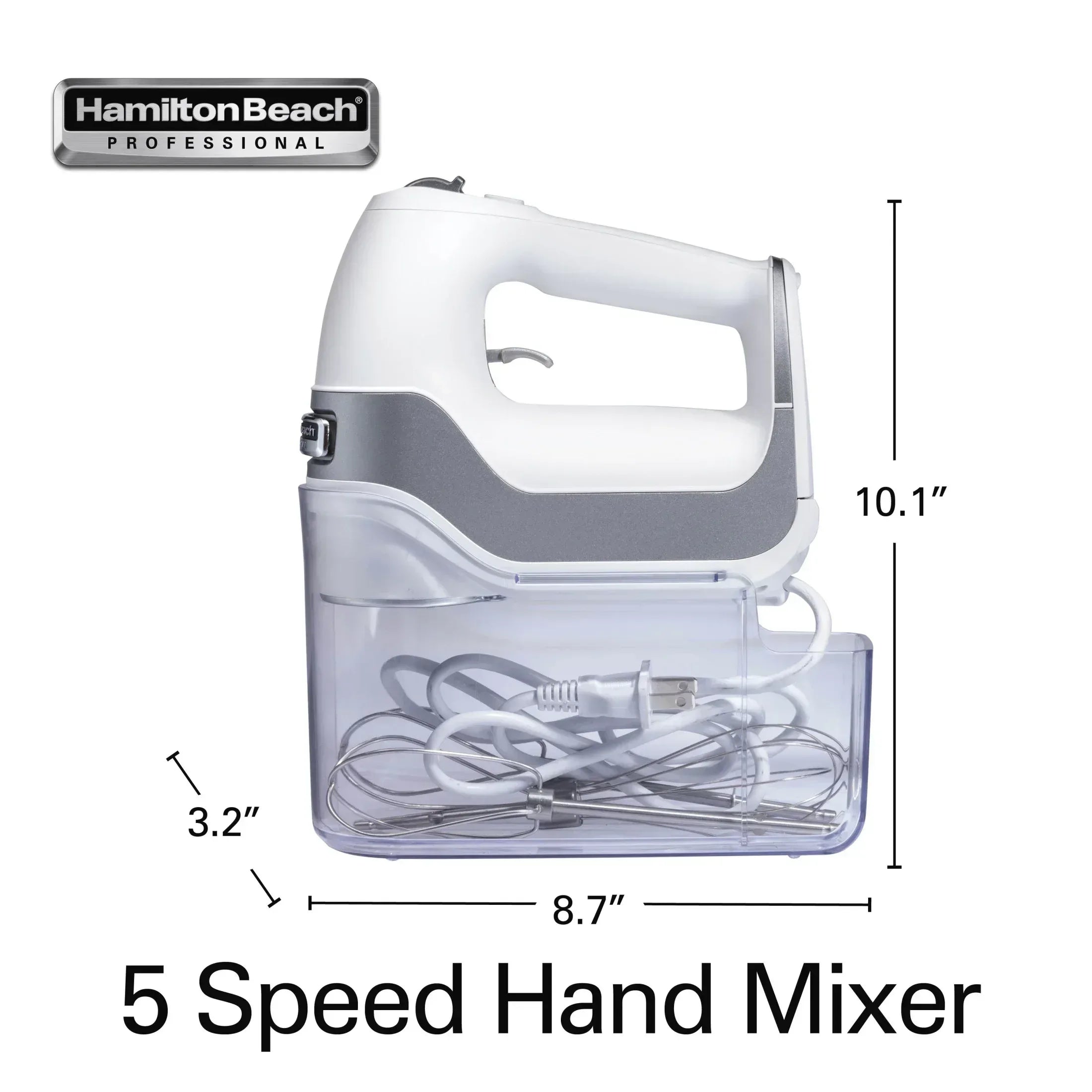 Hamilton Beach Professional 5-Speed Electric Hand Mixer with Slow Start & QuickBurst Technology, Mixer for Kitchen - USA MEGA SHOP