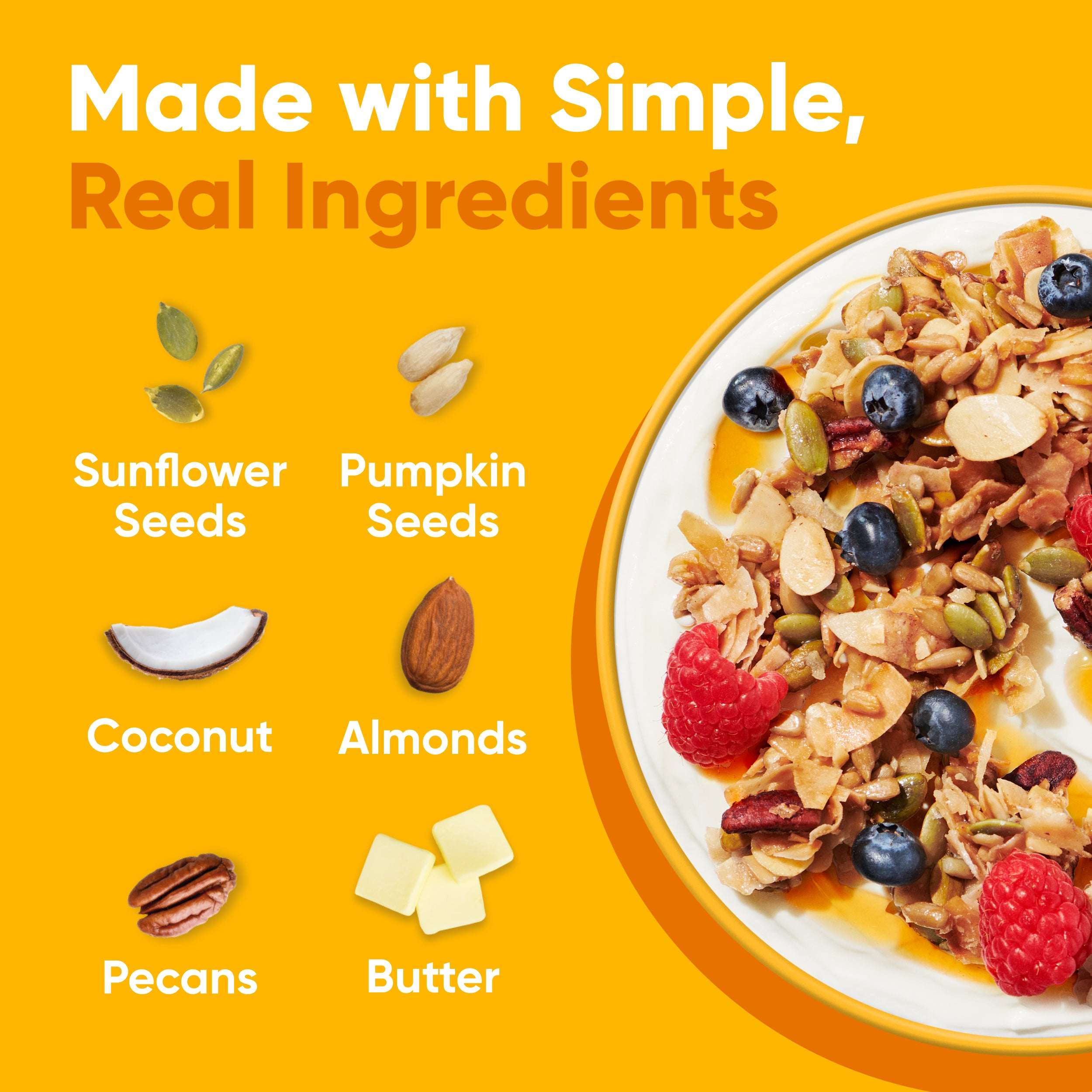 NuTrail Nut Granola Cereal, Honey Nut, No Sugar Added, Keto, Gluten Free, 11 oz. 1 Count