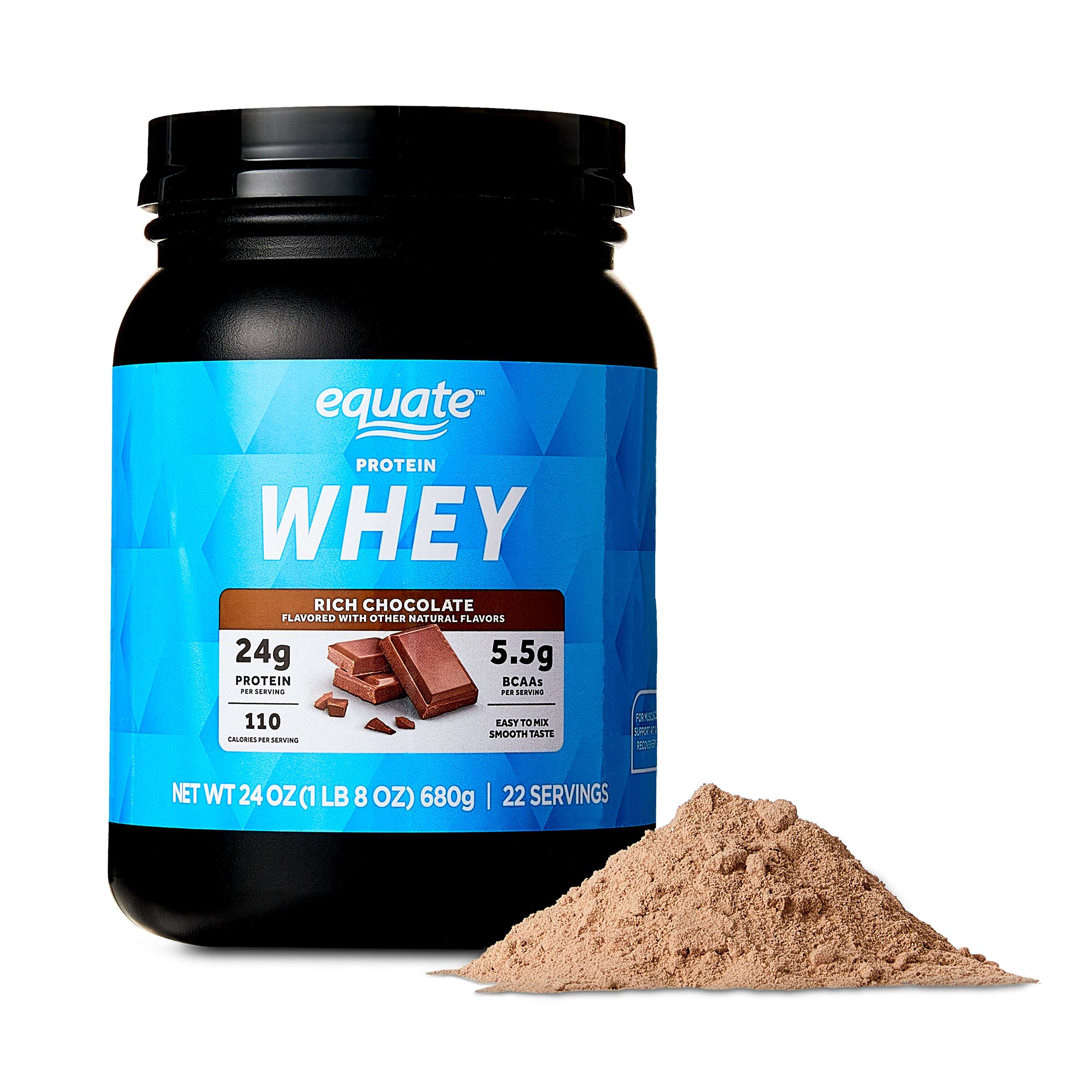 Equate Whey Protein Powder, Rich Chocolate, 24 oz