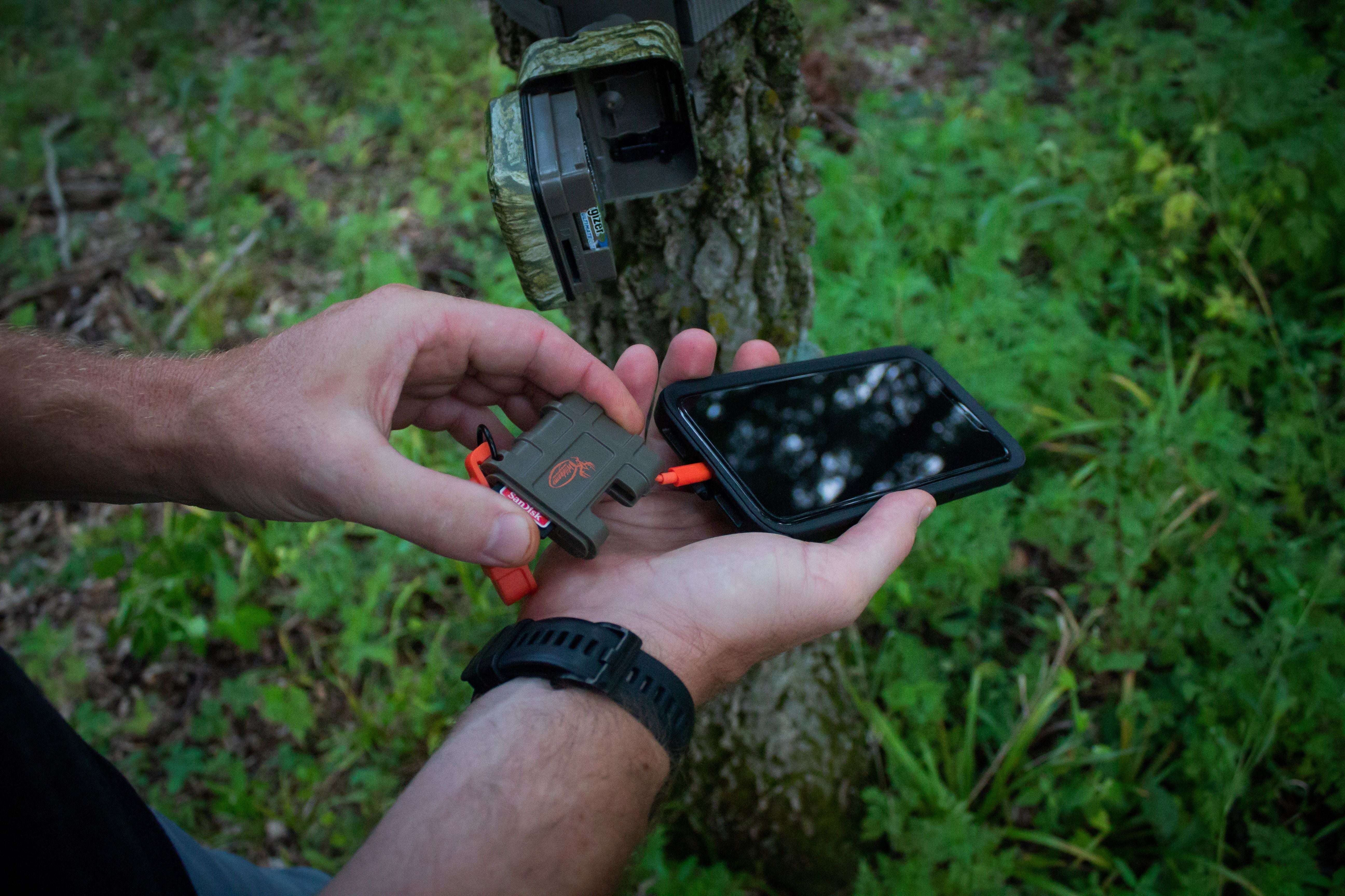 Wildgame Innovations SD Card Reader Compatible with Apple Devices | Compact Memory Card Reader for Smartphone | Trail Camera Accessory for Viewing Photos & Videos