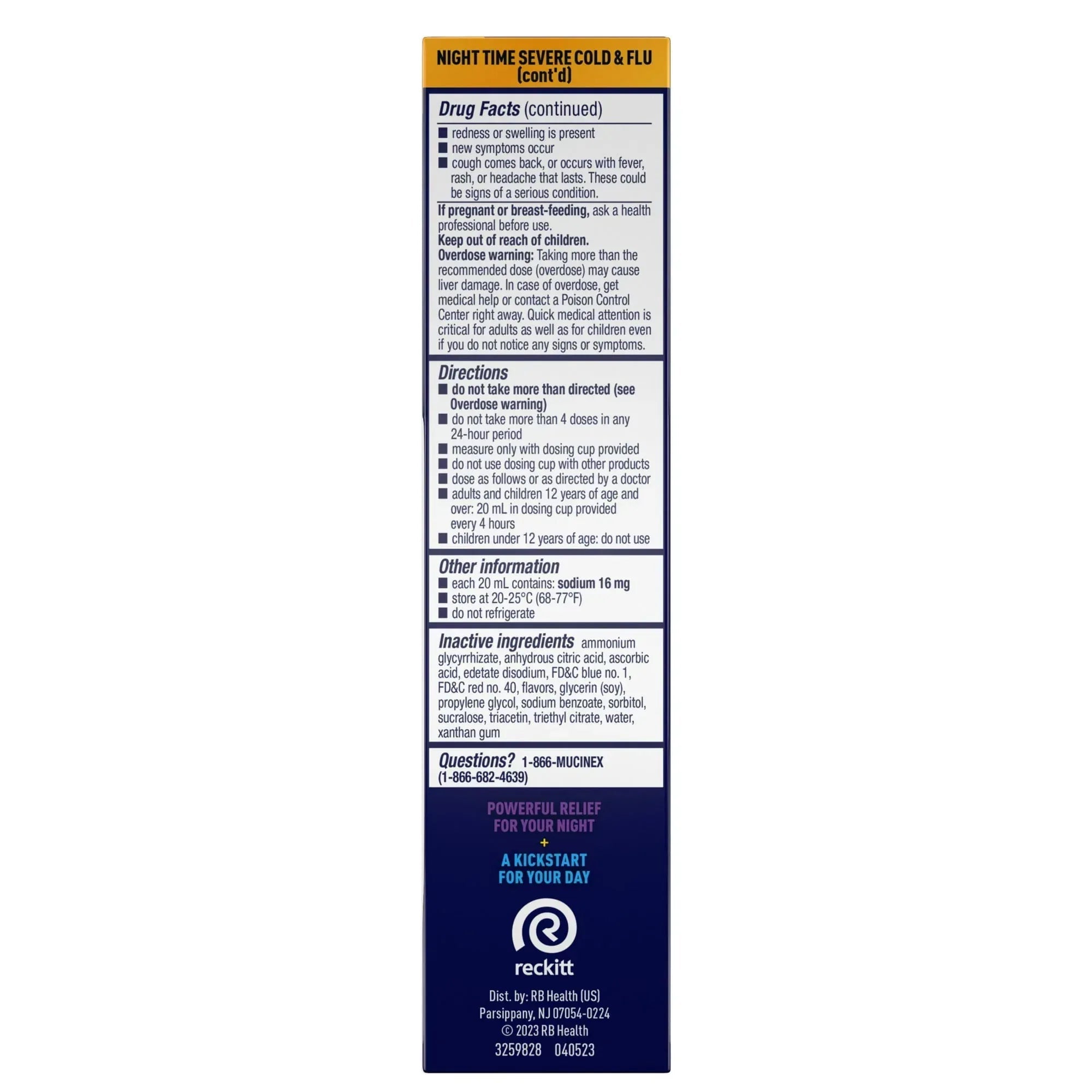 Mucinex Fast-Max Kickstart Severe Cold & Flu + Nighttime Severe Cold & Flu Liquid Medicine, OTC Symptom Relief, 2 x 6 fl oz