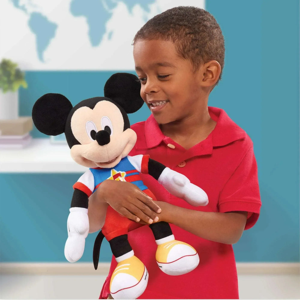 Disney Junior Mickey Mouse Funhouse Singing Fun Mickey Mouse 13 Inch Lights and Sounds Feature Plushie, Sings The Wiggle Giggle Song Baby and Toddler Toys - USA MEGA SHOP