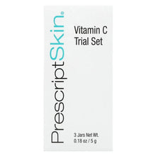 Vitamin C trial set box with PrescriptSkin logo and 3 jars, 0.18 oz each