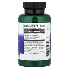 Swanson Albion Magnesium Glycinate supplement bottle with Supplement Facts label