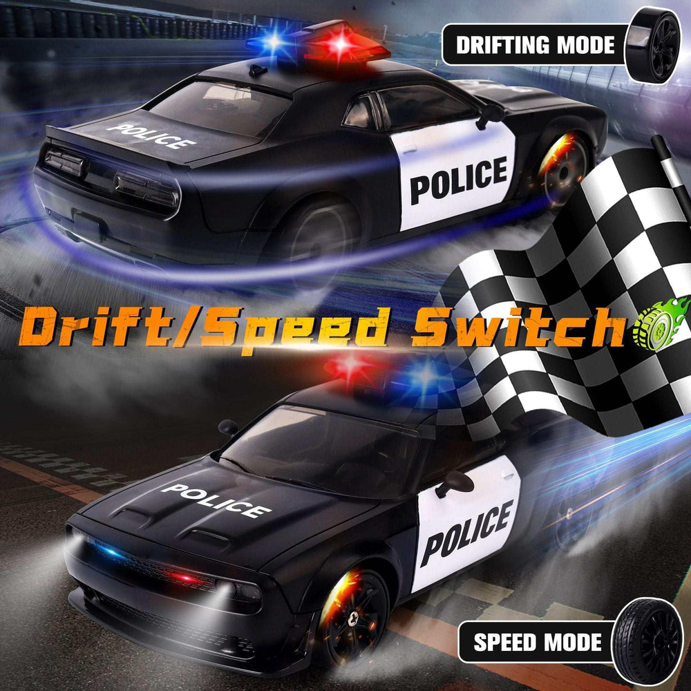 Remote Control Car, 1:20 Scale 15KM/H 4WD Drift Car with LED Lights & 2 Rechargeable Batteries, Racing Drift Car Toy for 3-8 Boys & Girls - USA MEGA SHOP