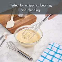 Mainstays 2 Piece Stainless Steel Balloon Whisk, 11.8 inch and 8.85 inch