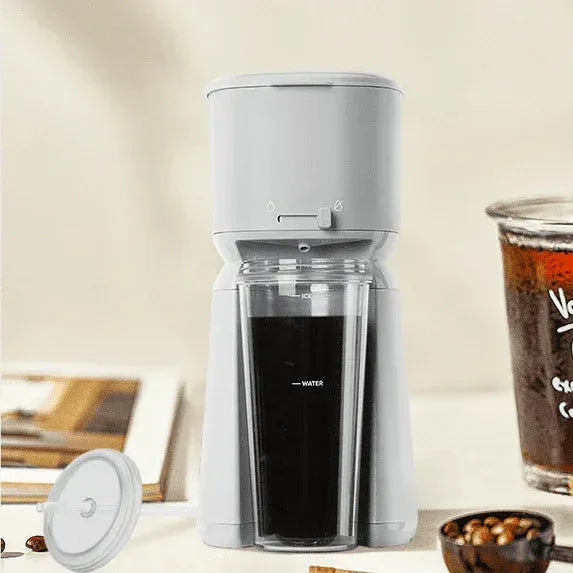 Mainstays Single Serve Iced Coffee Maker, Soft Silver - USA MEGA SHOP