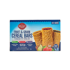 Wellsley Farms Fruit & Grain Cereal Bars Variety Pack, 48 ct. - USA MEGA SHOP