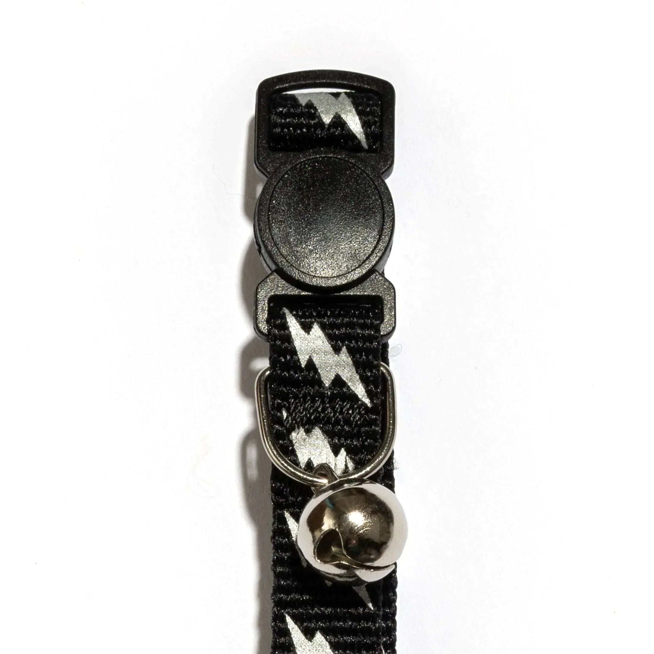 Vibrant Life, Reflective Lighting Bolt Breakaway Fashion Cat Collar, Black, One Size Fits Most
