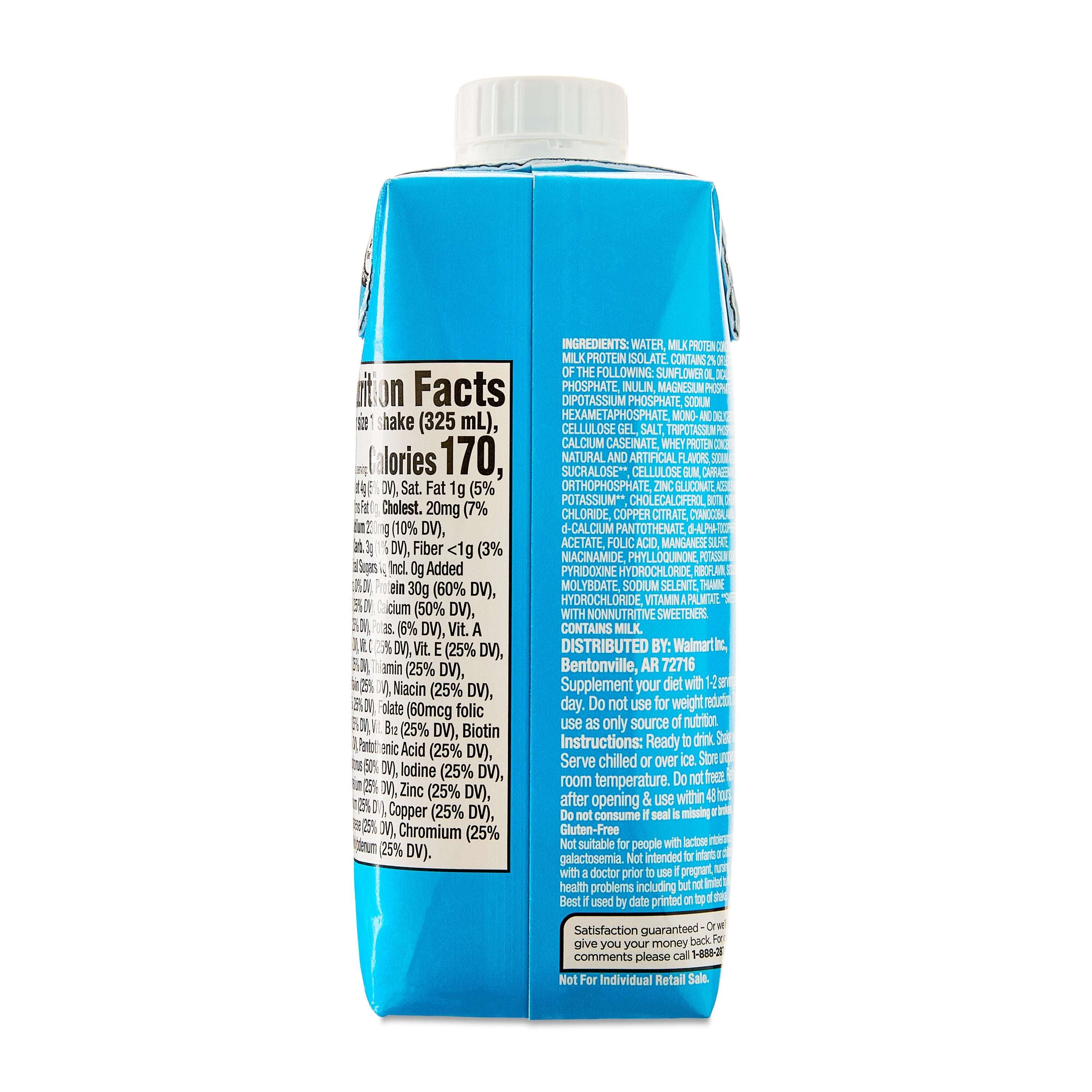 Equate Protein Shake, Vanilla, 11 fl oz, 12 Count