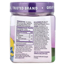 Natrol Kids Melatonin 1 mg raspberry gummy bottle, Supplement Facts on back label