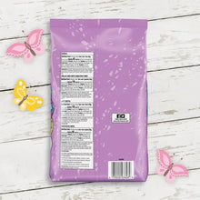 Back of purple egg filler mix bag with nutrition and ingredients panel