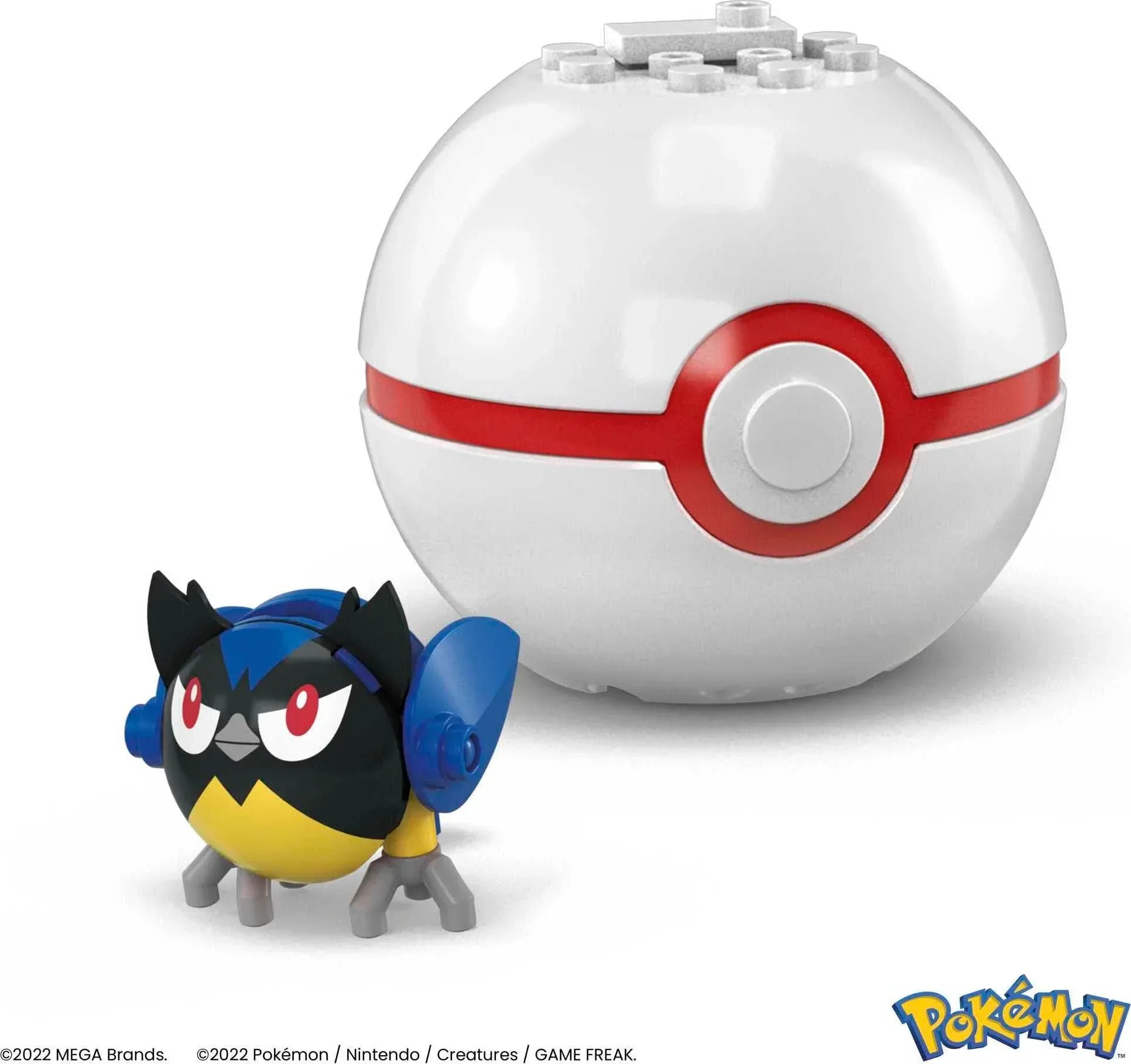 MEGA Pokemon Building Toy Kit Rookidee (15 Pieces) with 1 Action Figure and Ball for Kids - USA MEGA SHOP