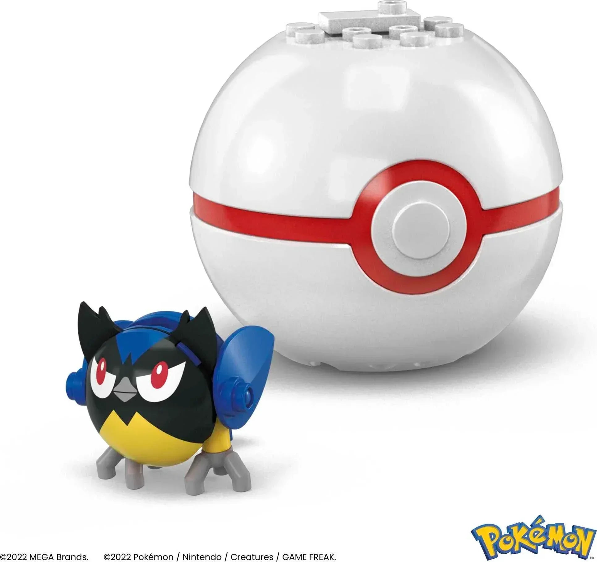 MEGA Pokemon Building Toy Kit Rookidee (15 Pieces) with 1 Action Figure and Ball for Kids