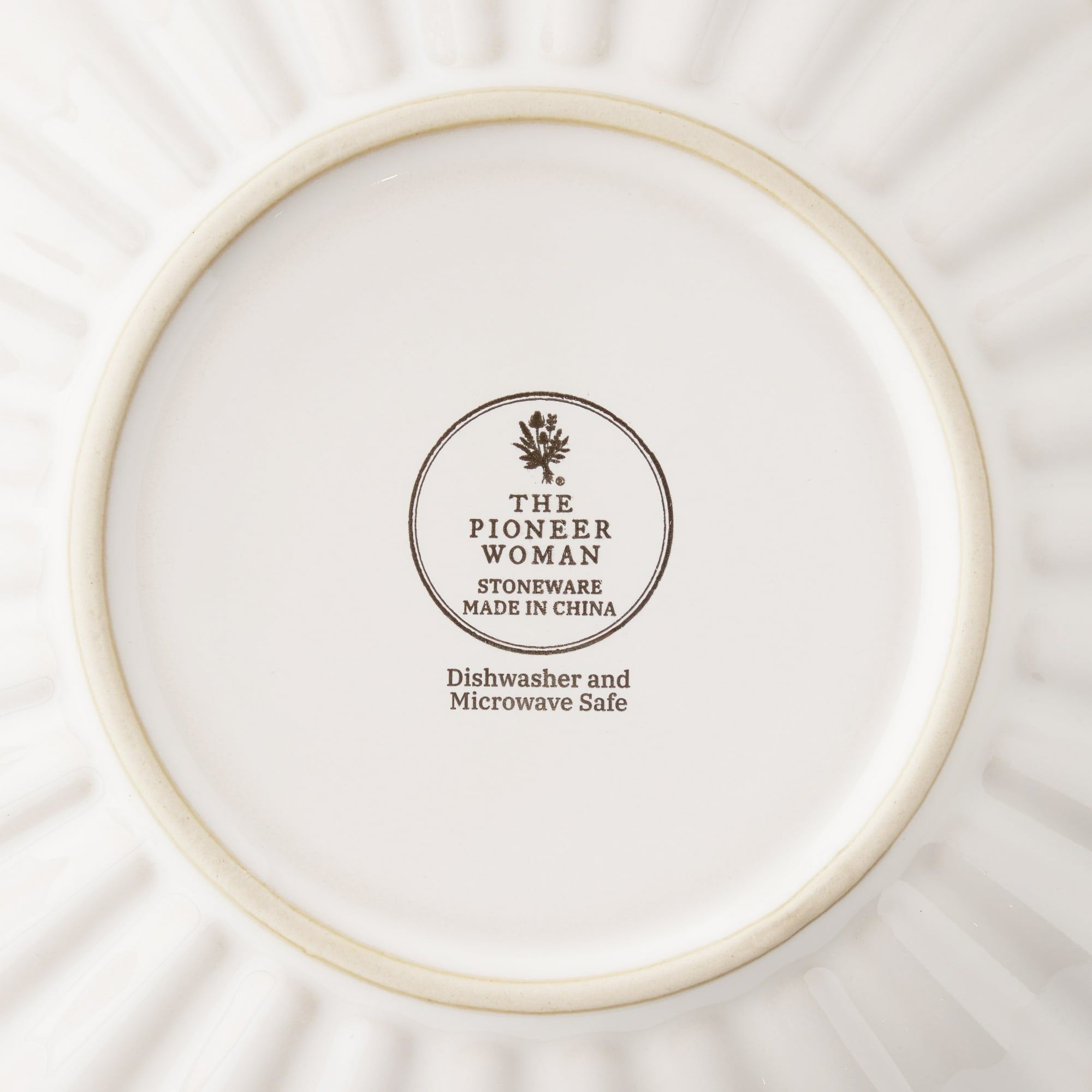 The Pioneer Woman Colette Stoneware Dinner Bowls, Cream, Set of 4