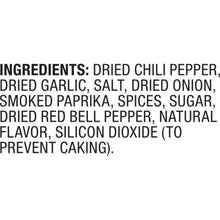 Member's Mark Homestyle Chili Seasoning ingredient list label.