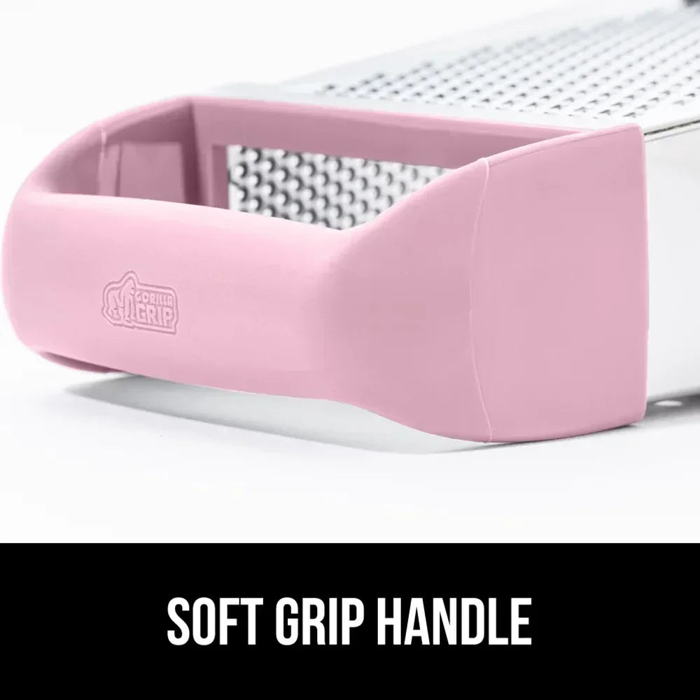 GORILLA GRIP Cheese Grater, BPA Free Stainless Steel Box Graters, Cheeses and Veggie Shredder - USA MEGA SHOP