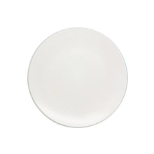 White coupe dinner plate, glossy ceramic with round rim