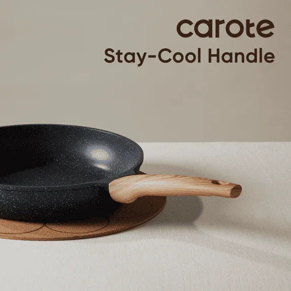 Carote 3-Piece Nonstick Frying Pan Set, 8", 9.5" & 11" Skillets, Induction Compatible Cookware