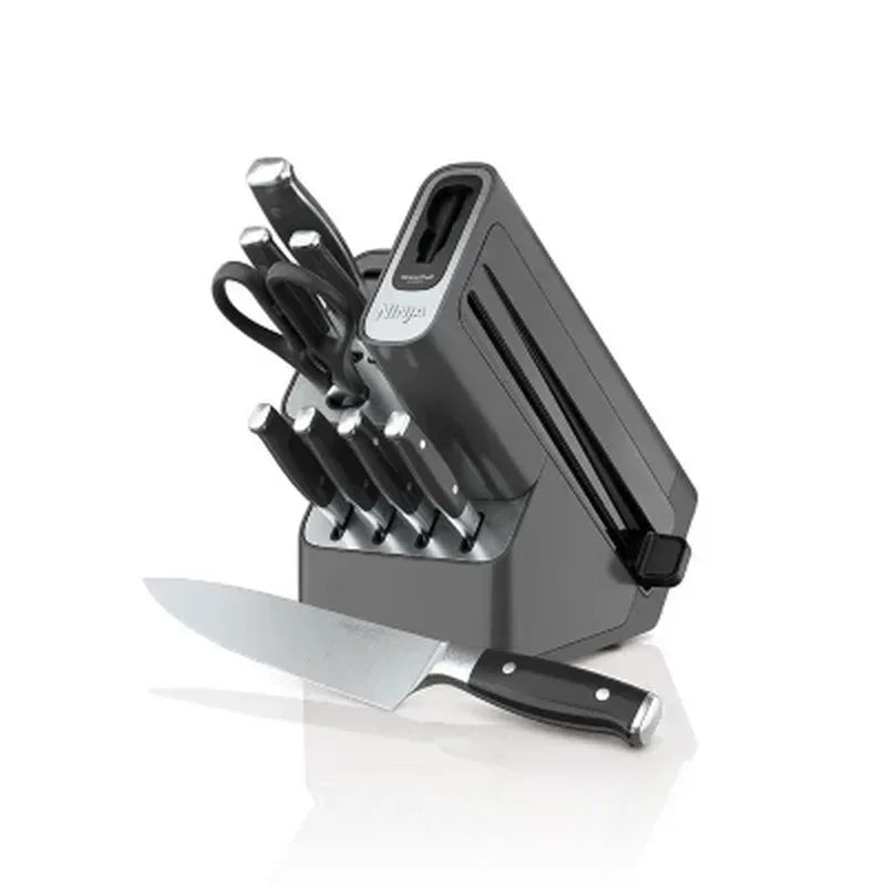 Ninja Foodi Neverdull Premium 10Pc German Stainless Steel Knife System with Built-In Sharpener