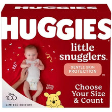 Huggies little snugglers diaper box front with gentle skin protection badge