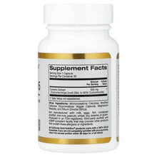 Curcumin 95 supplement bottle, Supplement Facts panel with serving size 1 capsule