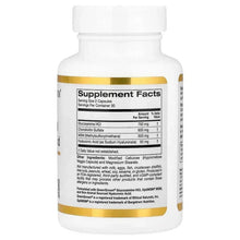 Dietary supplement bottle with Supplement Facts panel and serving information label