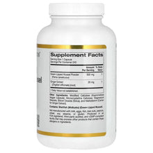 Supplement bottle back label with Supplement Facts and ingredient information