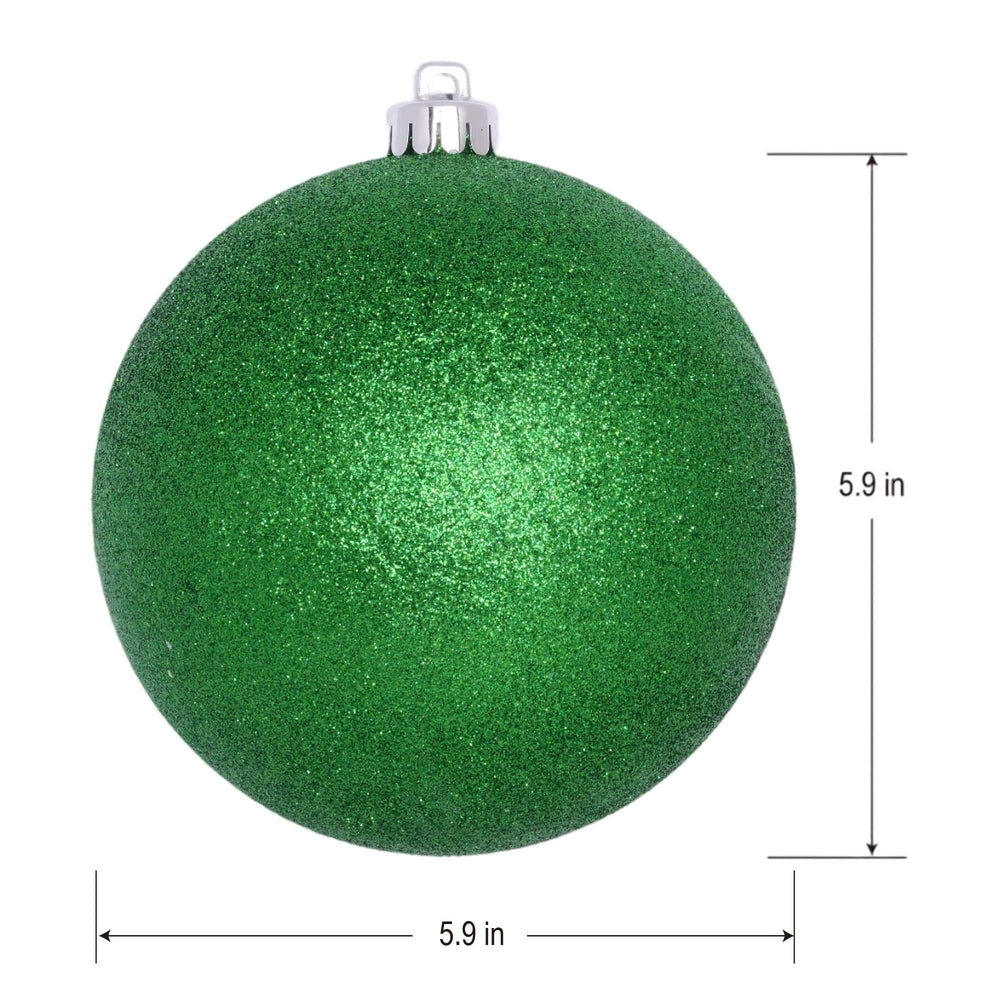 4-Count Red and Green Shatterproof Multi-Textured Christmas Ornaments, 5.9 in, by Holiday Time