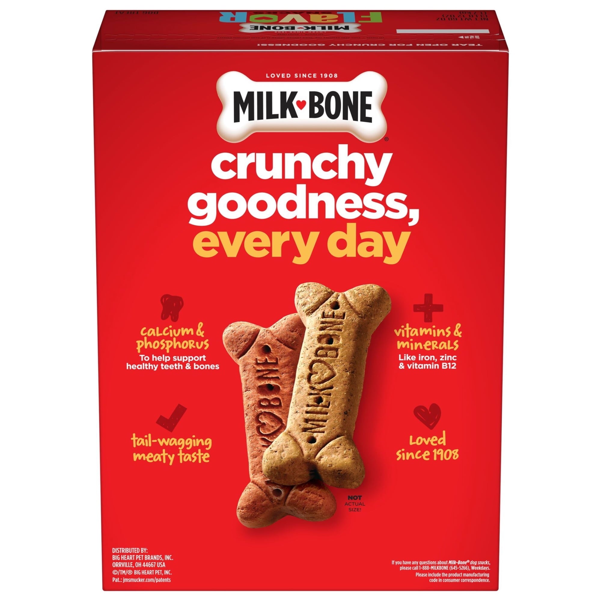 Milk Bone Flavor Snacks Large Dog Biscuits, Flavored Crunchy Dog Treats, 60 oz