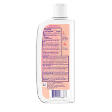 Acne toner bottle back label with Drug Facts panel and barcode