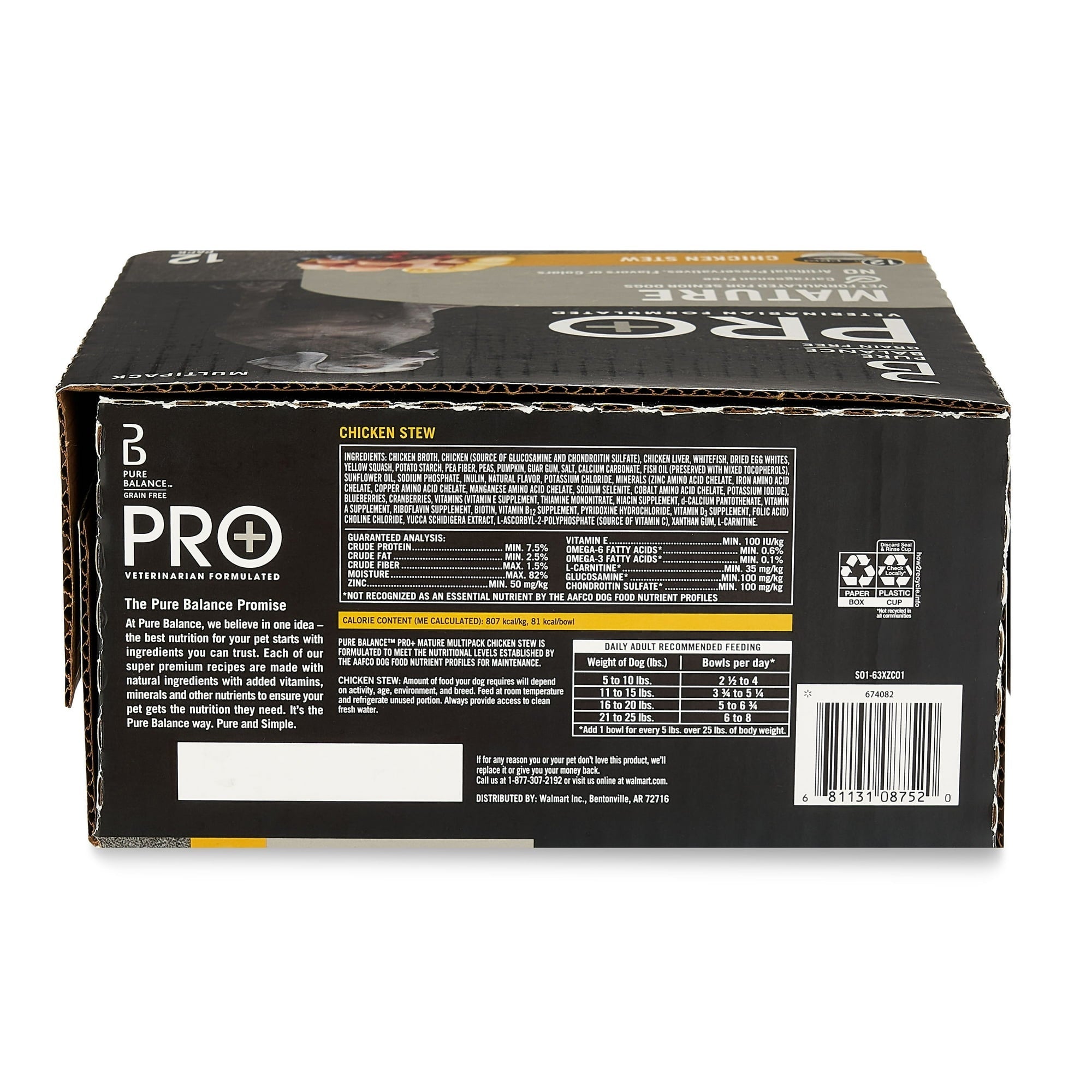 Pure Balance Pro Plus Mature Wet Dog Food 3.5oz Cup 12ct