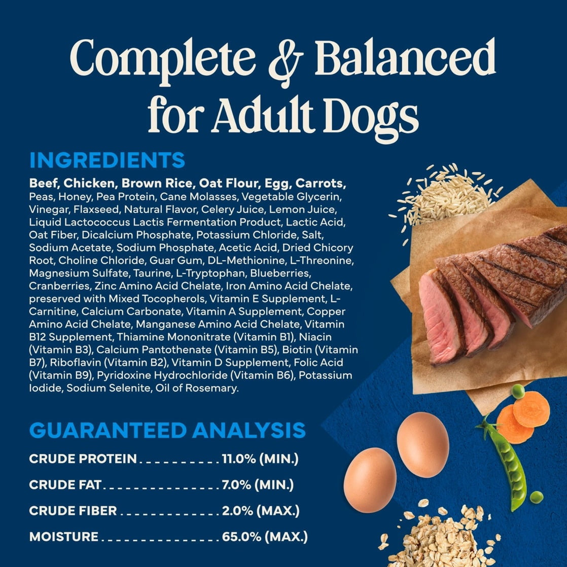 Blue Buffalo Love Made Fresh Dog Food, Refrigerated, Beef Recipe, 1-lb Roll