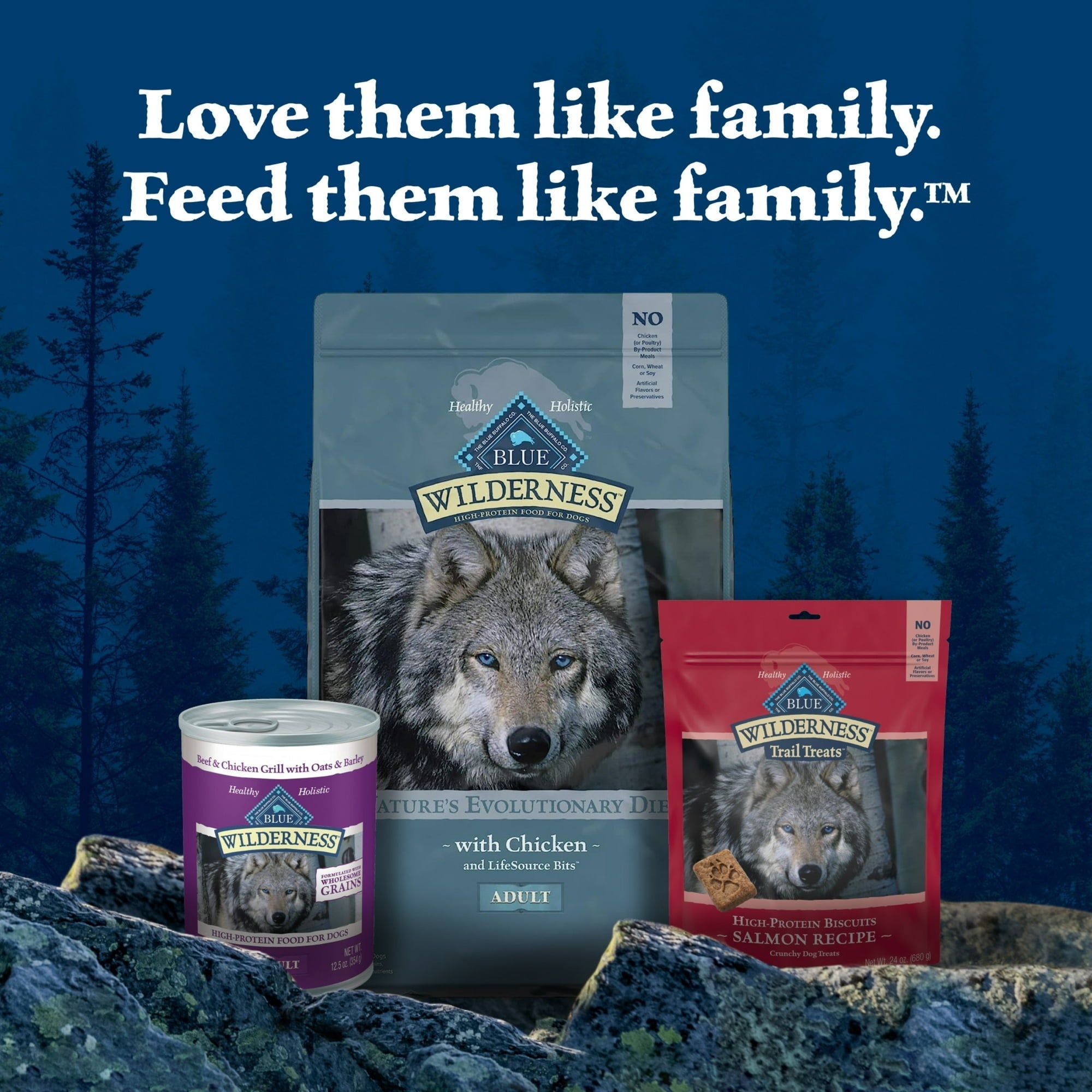 Blue Buffalo Wilderness Natural Dry Dog Food Plus Wholesome Grains, Chicken
