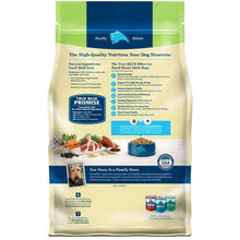 Blue Buffalo Life Protection Formula dry dog food bag, True BLUE Promise panel
