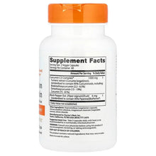 Curcumin supplement bottle back label with Supplement Facts and serving details
