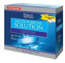 Berkley & Jensen Multi-Purpose Solution box for soft contact lenses, lens case included