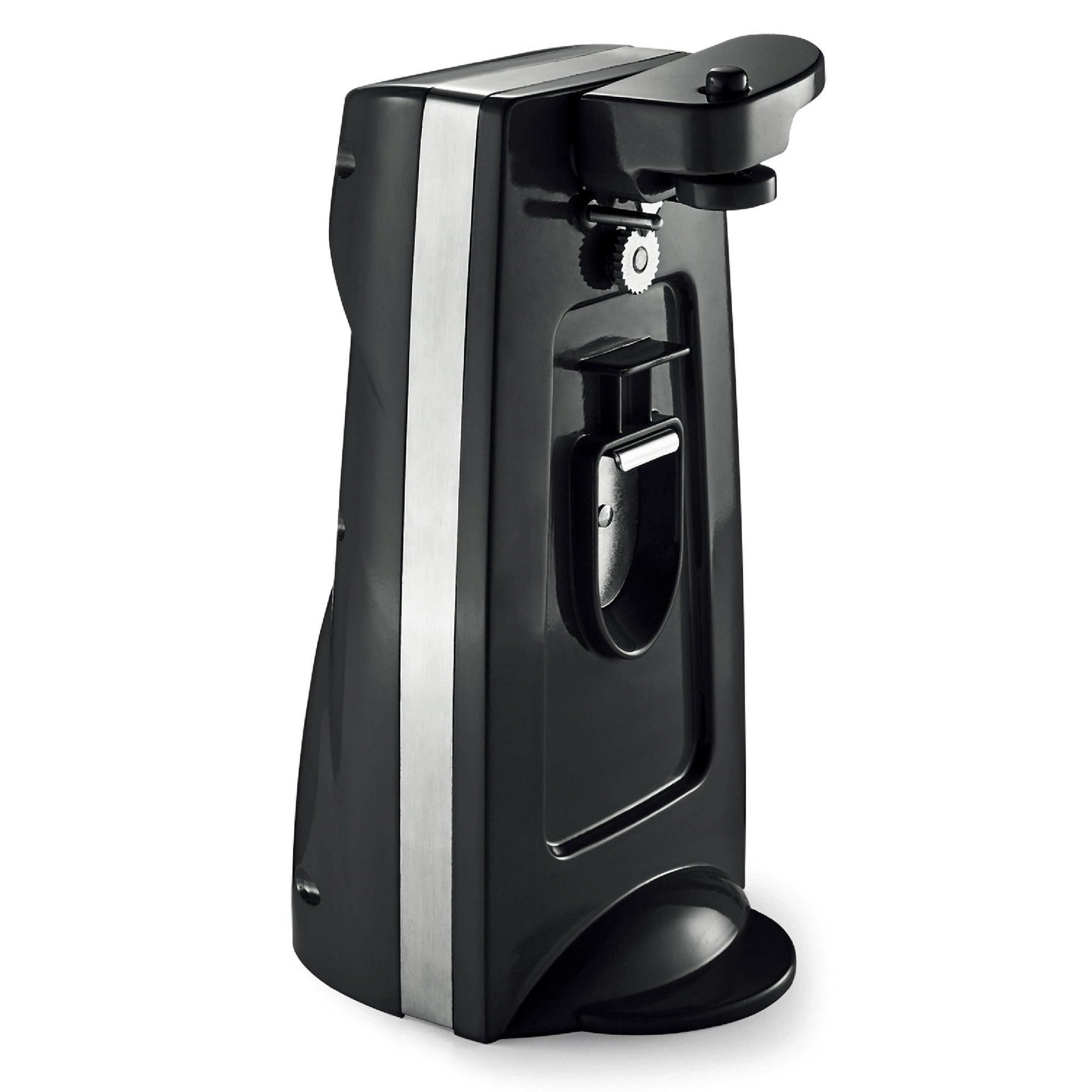 Mainstays Can Opener and Knife Sharpener, Bottle Opener with Removable Cutting Lever Black