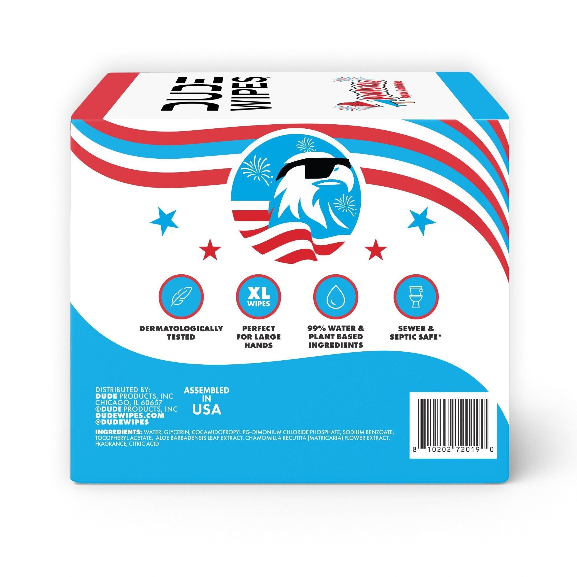 DUDE Wipes XL Flushable Wipes, POOPsicle, 8 ct., 384 wipes