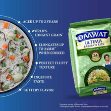 Green basmati rice bag with aging and cooking highlights