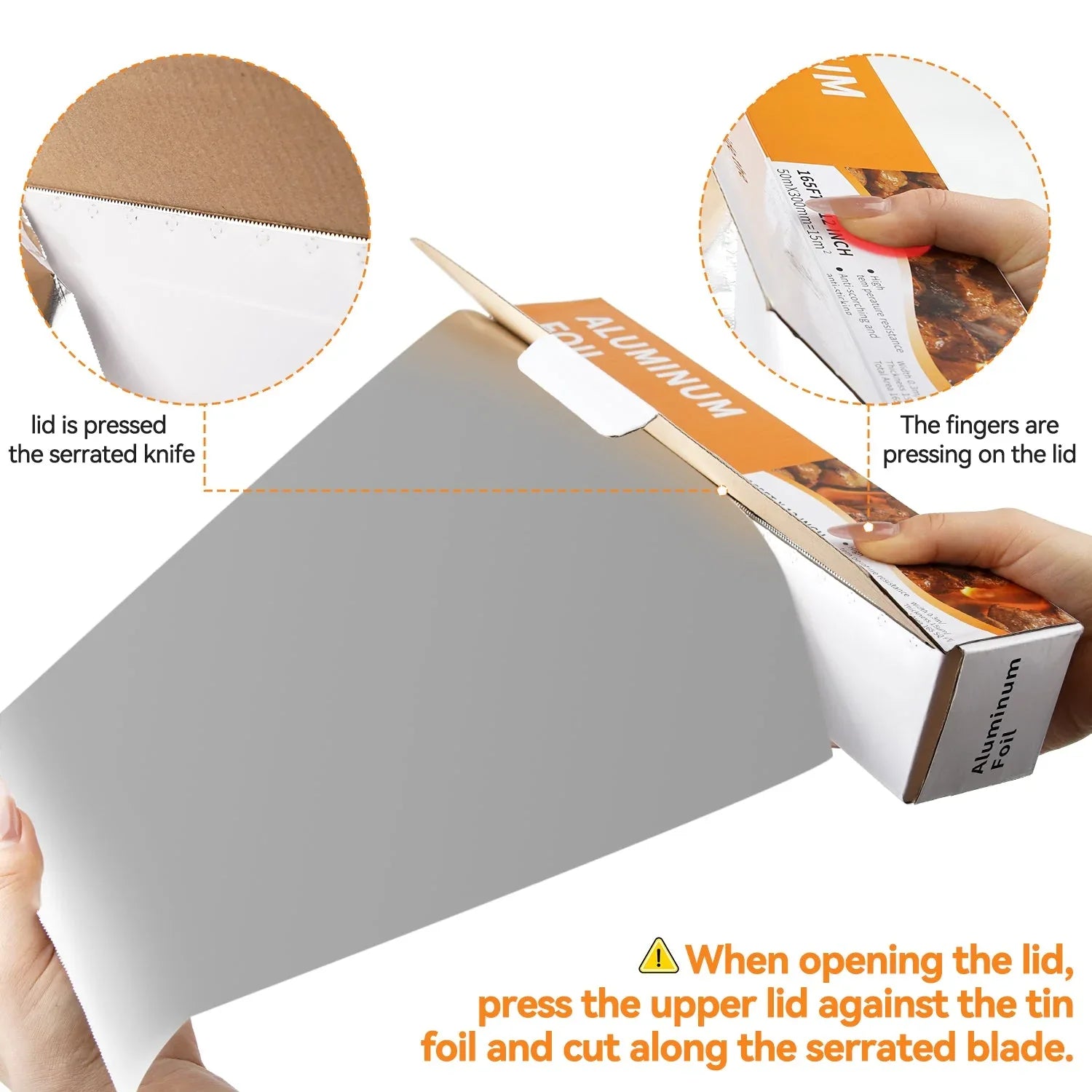 Alpacasso Aluminum Foil ,Aluminum Foils Roll with Serrated Cutter,12inx165SQ.FT - USA MEGA SHOP