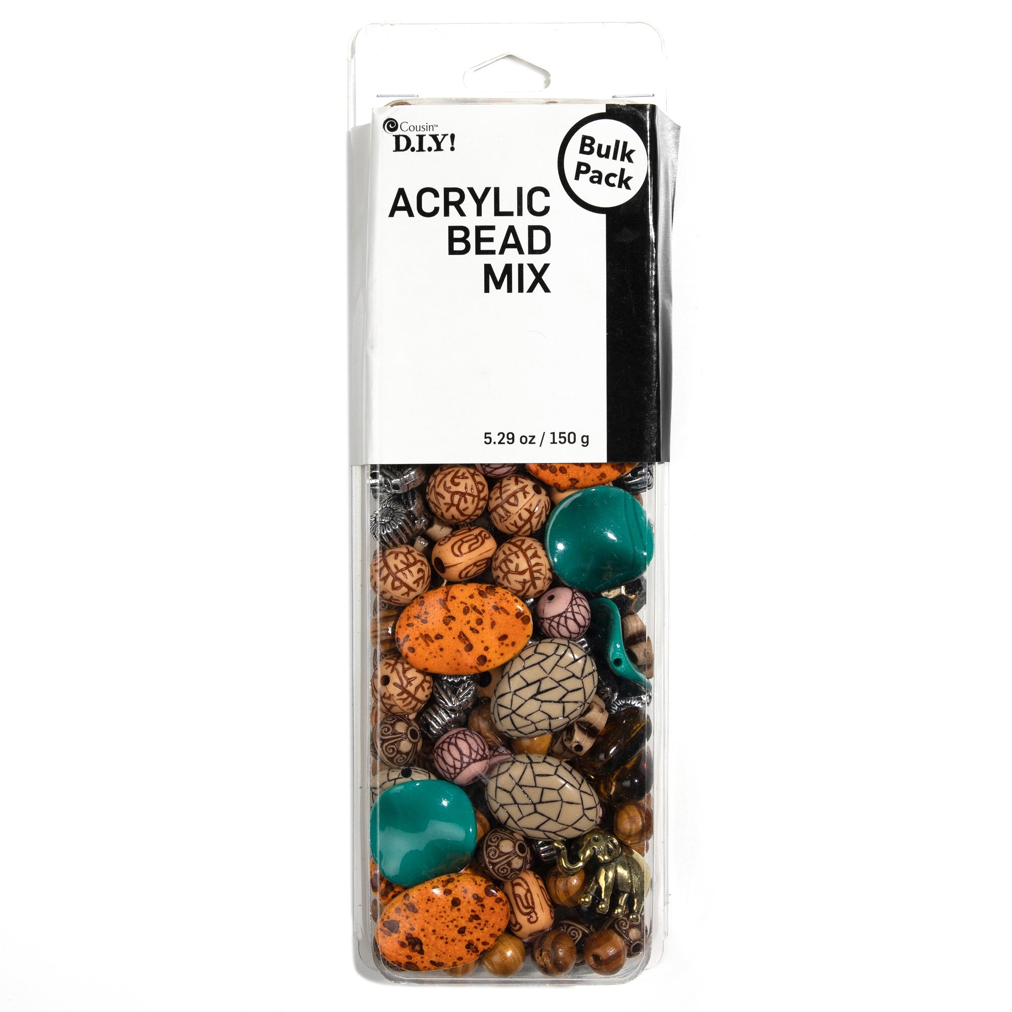 Cousin DIY Acrylic Bead Assortment Mix, Rainbow Colors, AJM65022015, 2500 Piece, Adult