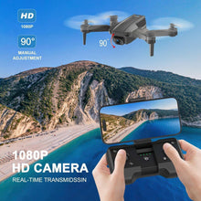 Mini FPV drone with 1080P HD camera gimbal, wide lens view shown