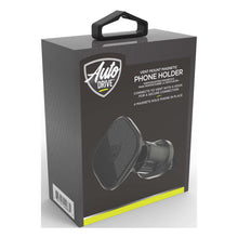 Car magnetic air vent phone holder retail box, black with product illustration