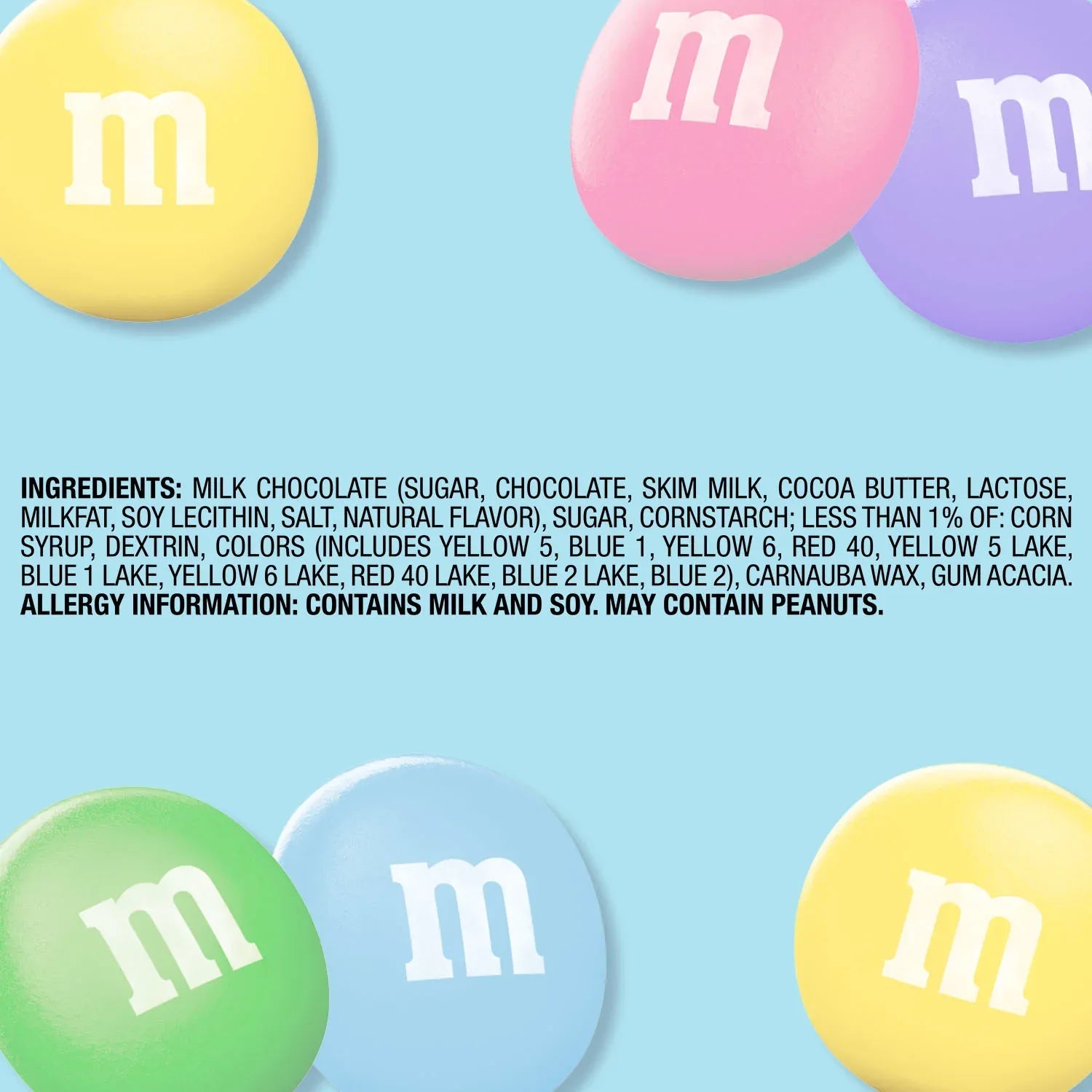 M&M's Milk Chocolate Pastel Blend Easter Candy Bunny Cane - 3 oz