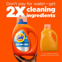 Orange Tide Ultra Odor+Oxi detergent bottle and separate detergent jug with handles