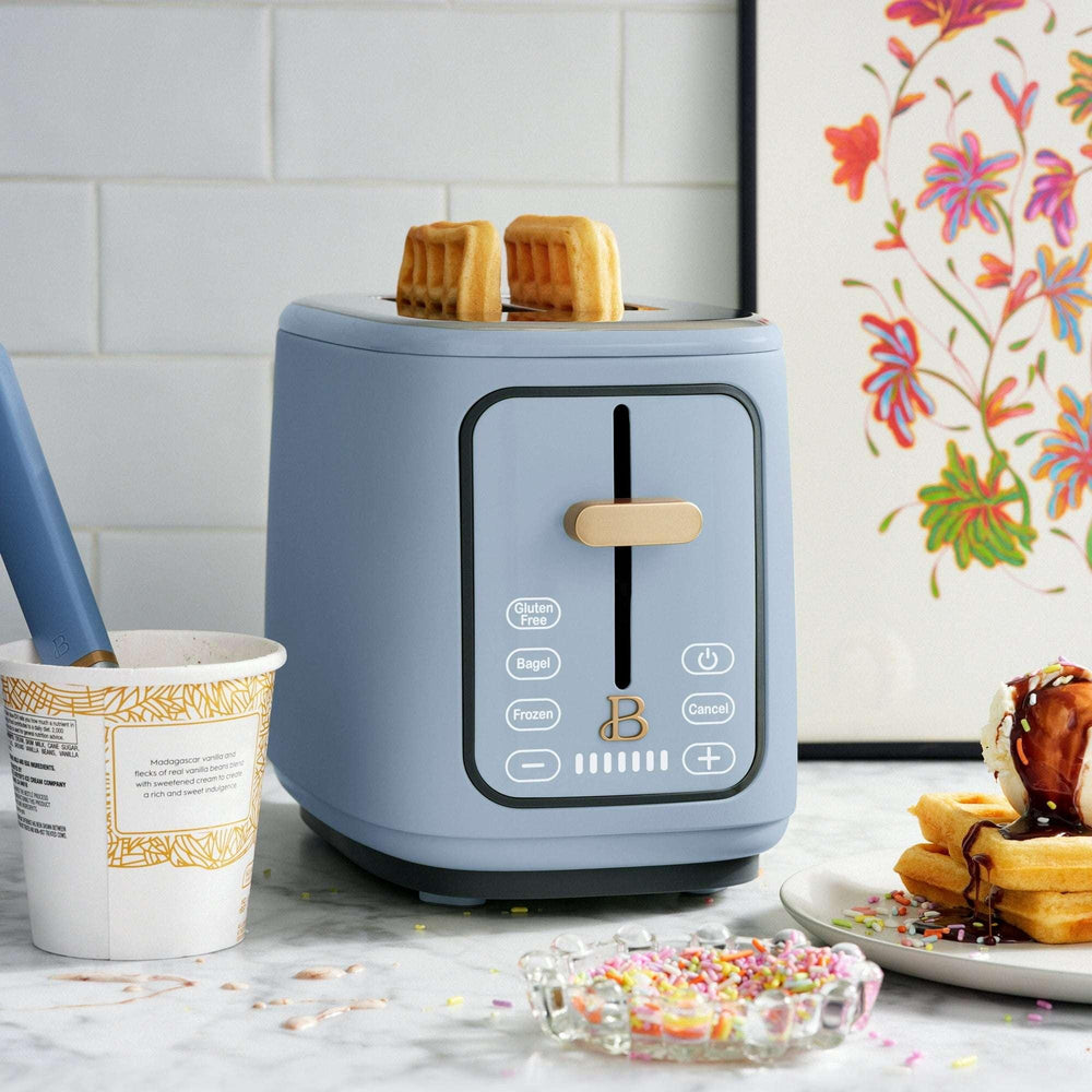 Beautiful 2 Slice Toaster with Touch-Activated Display, Black Sesame by Drew Barrymore - USA MEGA SHOP