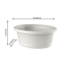 White slow cooker stoneware pot with a clear lid, base not shown