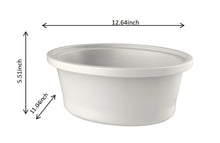 White slow cooker insert with height and width dimension arrows