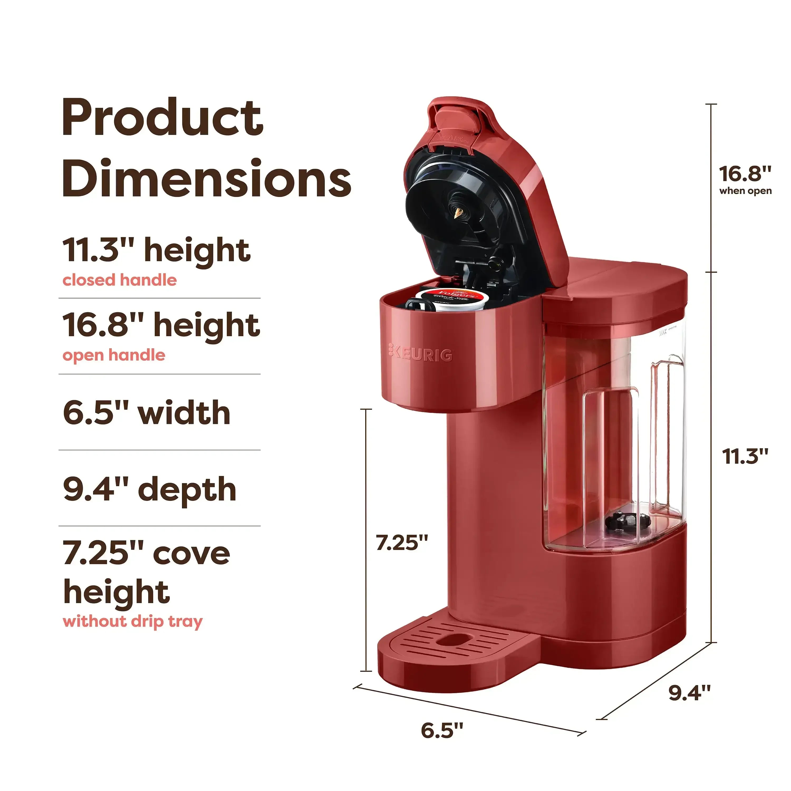 Keurig K-Express Essentials Single Serve K-Cup Pod Coffee Maker, 36 oz Removable Reservoir, Black